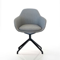 Ava Chair with Black Iron...