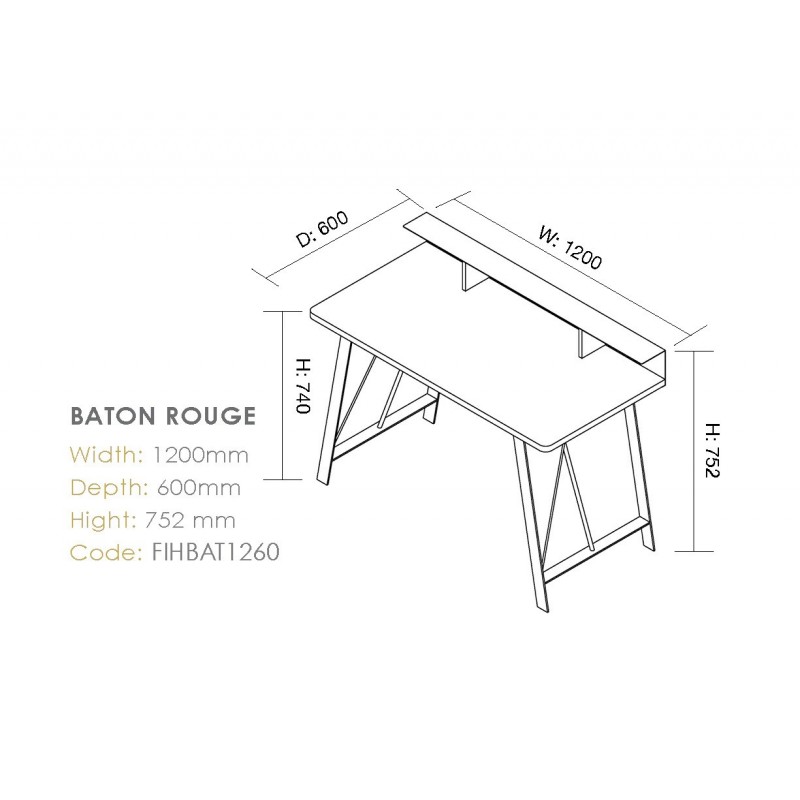 Baton Rouge Computer Desk With Legroom Red Desk Home Office NZ