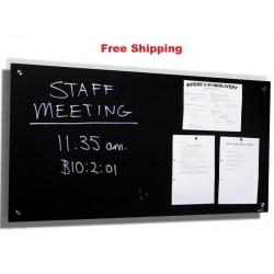 Magnetic Glassboards Black Free Delivery