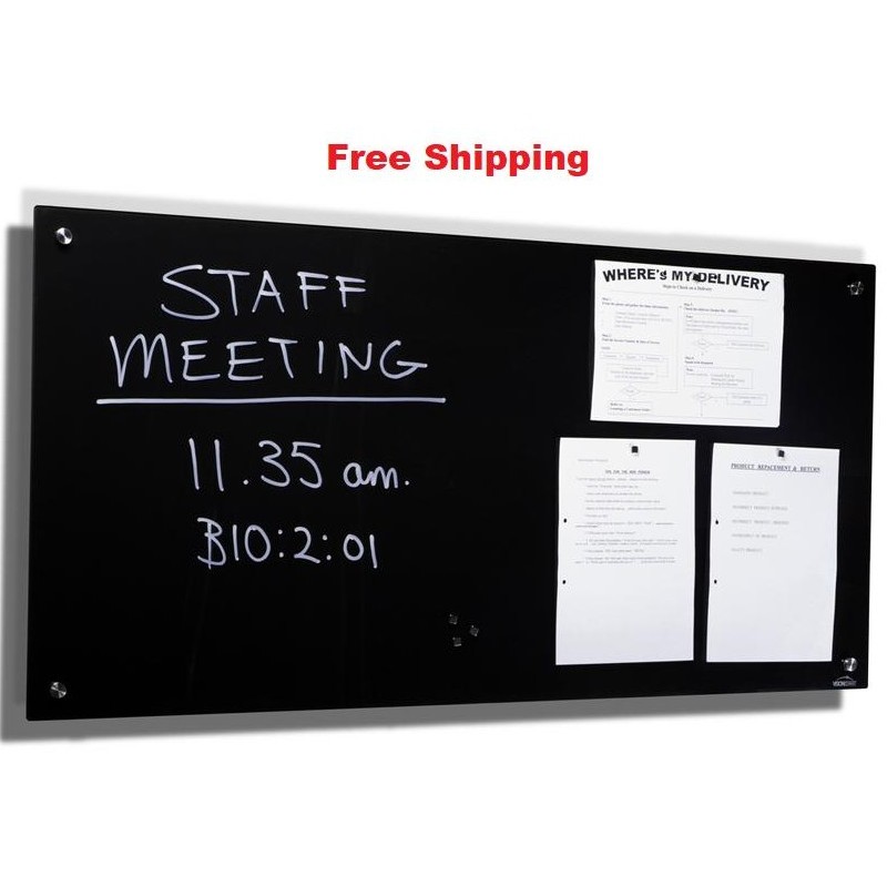 Magnetic Glassboards Black Free Delivery