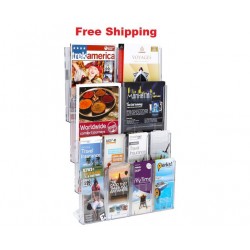Lit Loc A4 x 4 + DLE x 8 Wall Mount Brochure Holder