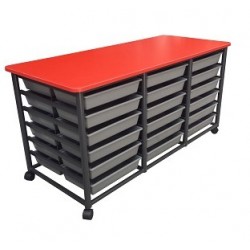 Mobile Tote Storage Metal Frame 1355mm x 550mm x 720mm