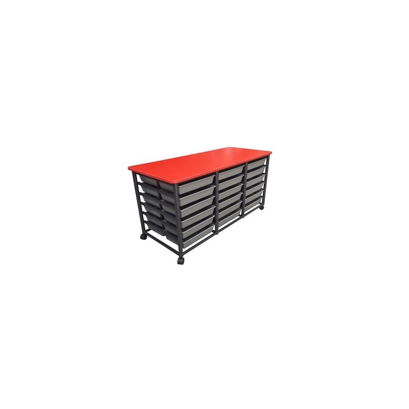 Mobile Tote Storage Metal Frame 1355mm x 550mm x 720mm