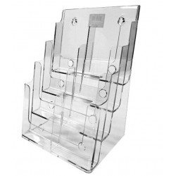 Brochure Holder, 4-Tier, 8 x DLE Pockets