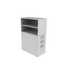Accent Mascot RH/LH Non-locking Personal Storage system (drawers/open)