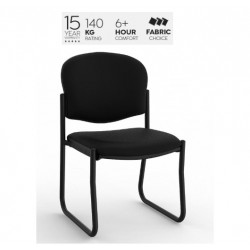 Raz 2 Skid Chair Black PU