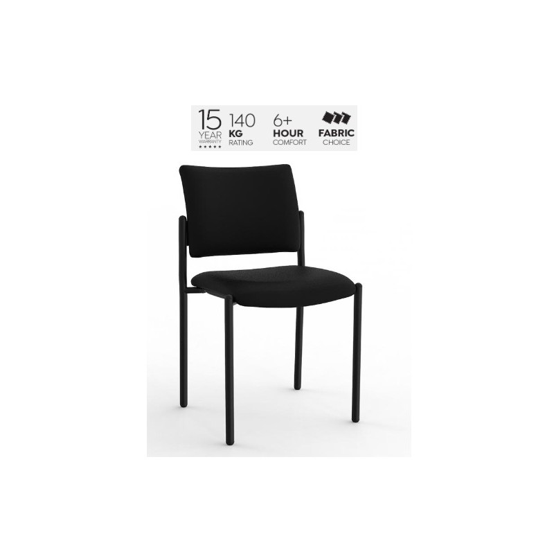 Que Stacker Chair Black PU