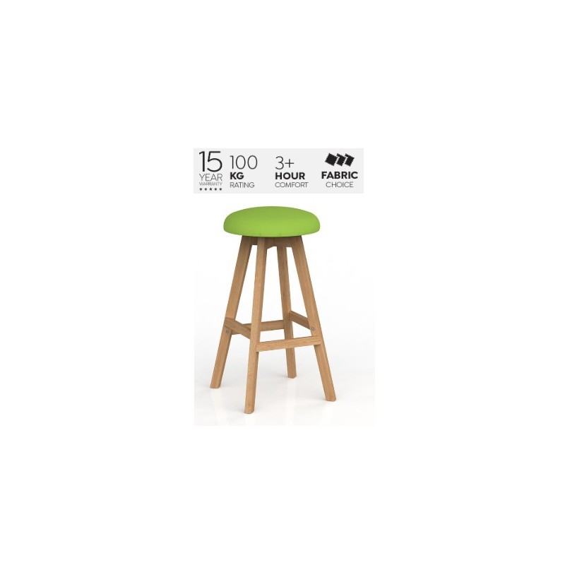 Luna Button Barstool Breathe Fabric