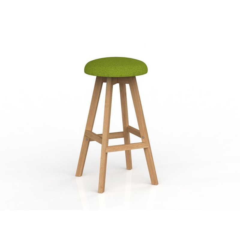 Luna Button Barstool Motion Felt Fabric